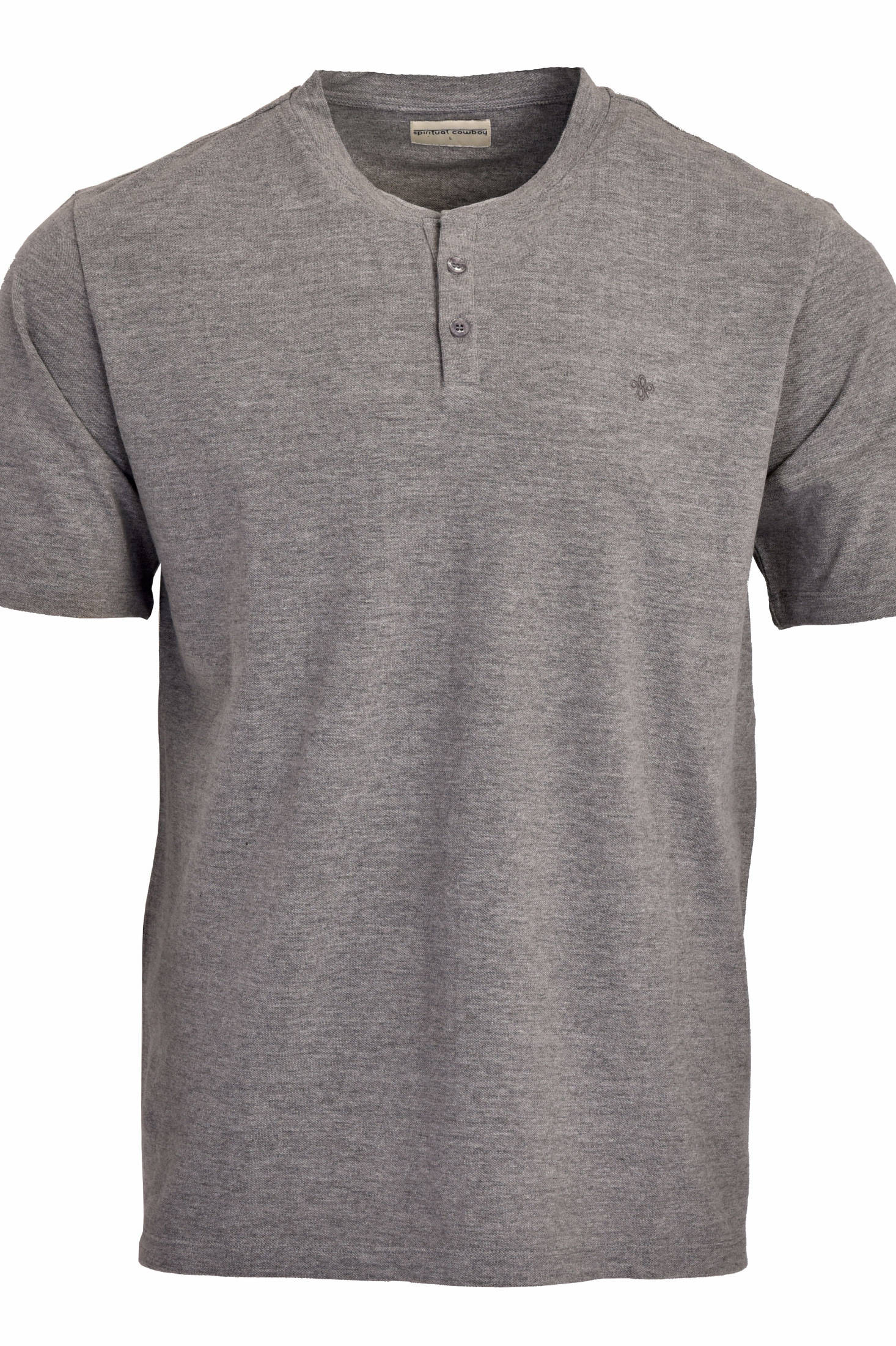 Barra Cotton Tee Grey Front View