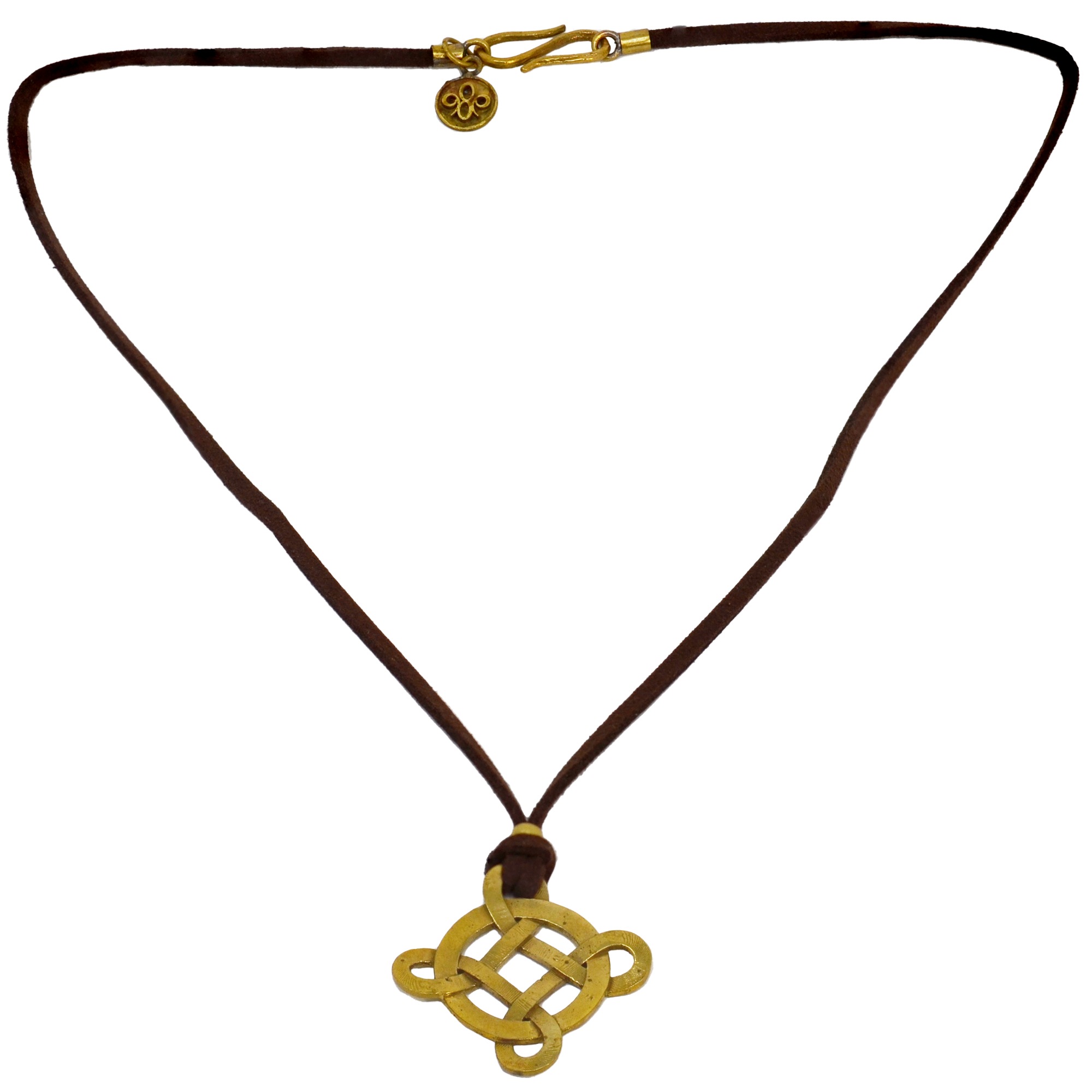 Celtic Knot on Leather Thread Necklace