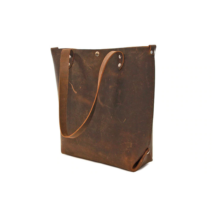 ColsenKeane Tote No. 417 Crazy Horse Leather Brown Front