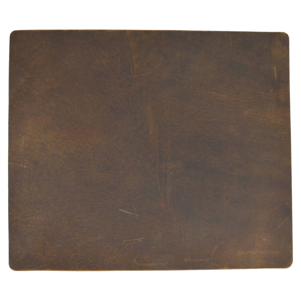 Mouse Pad No 714 Crazy Horse Leather Brown Top