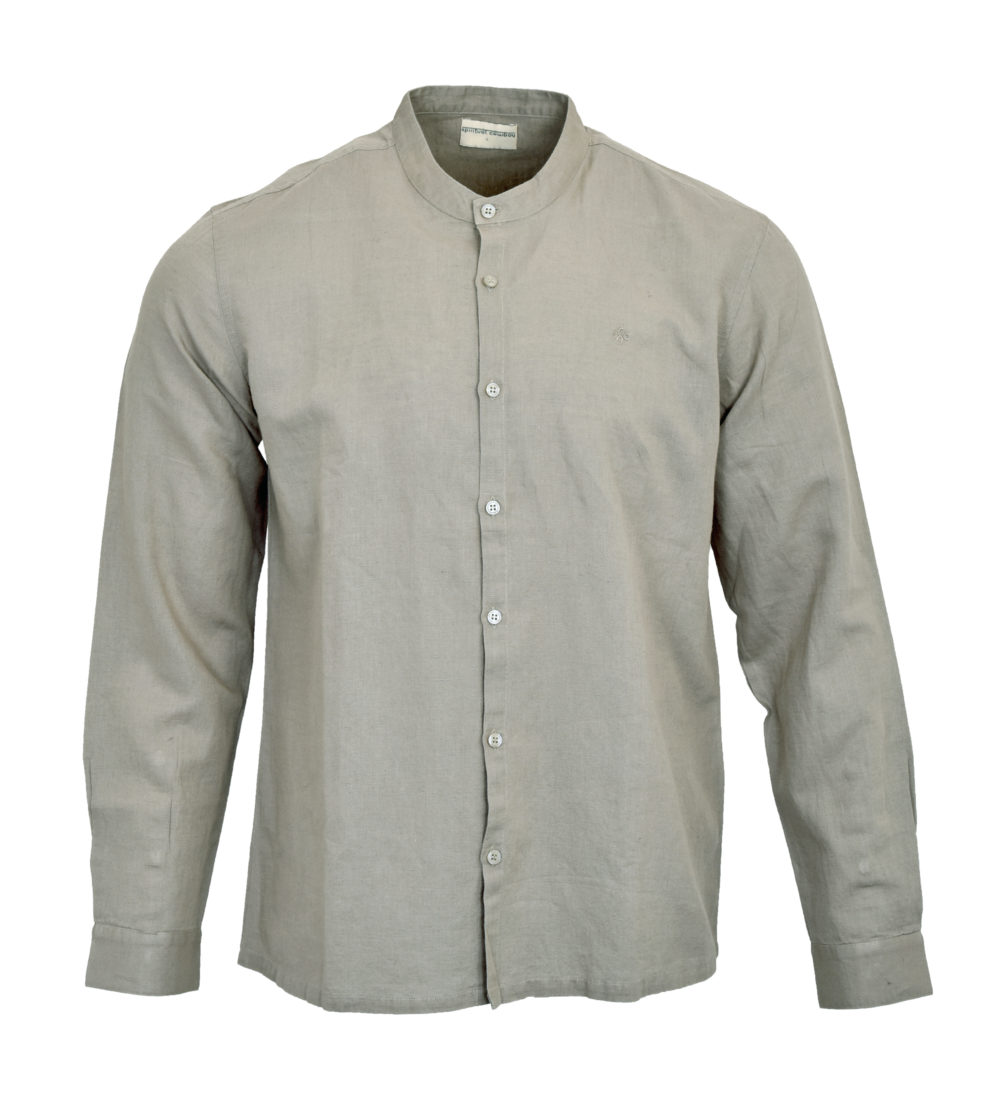 Madero Linen Long Sleeve Grey Front